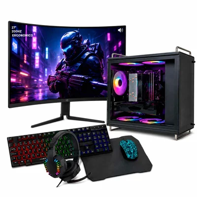 Pc Tiny i9 11ª 64GB ddr4 2tb Ssd Rtx 5060 Monitor 27" 200hz Oryus +Combo gamer