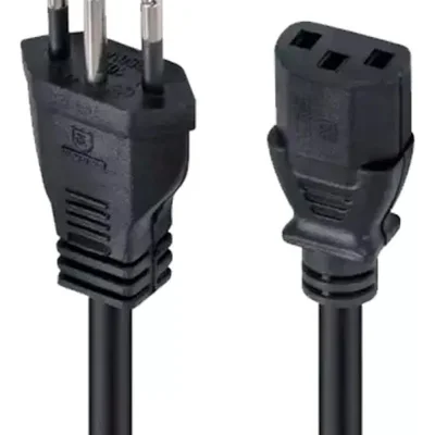 Kit 10 Cabos De Força Energia Tripolar 1,2m P/ Monitor Pc Impressora