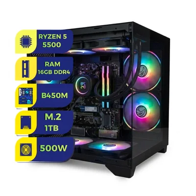 Computador Gamer Premium Bestboy Ryzen 5500 16gb Ram SSD 1TB 500w Rx 580 8GB
