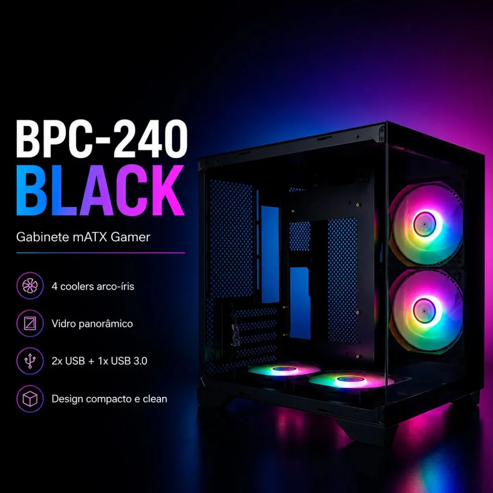 Computador Gamer Premium Ryzen 5500 16gb Ram SSD 1TB 500w Rx 580 8GB - view 2