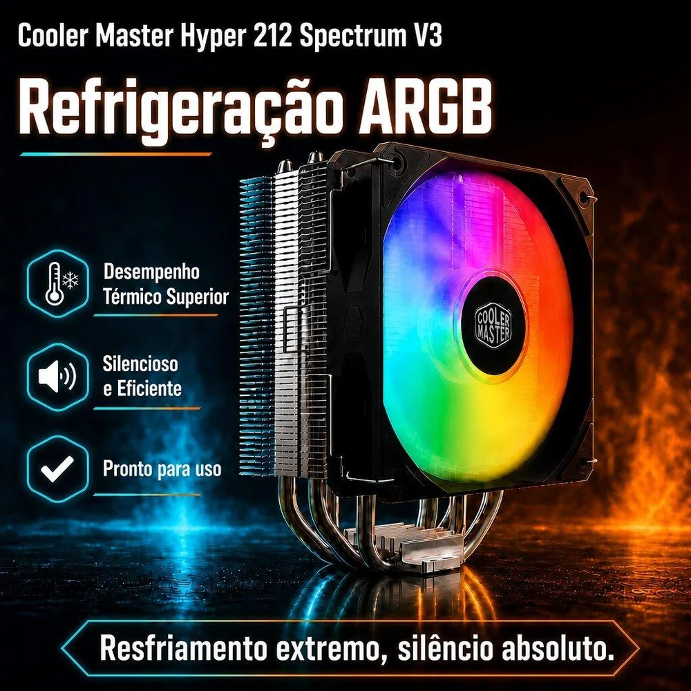 Imagem 2 de 4 do produto Kit Upgrade Amd Ryzen 5 5500, Placa Mãe A520, Air Cooler ARGB, Am4, 7an0w6a8-e