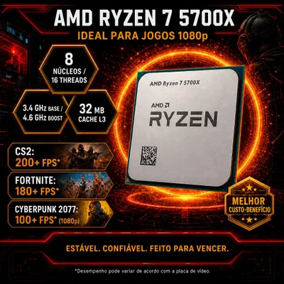 Kabum Kit Upgrade Amd Ryzen 7 5700x Placa Me