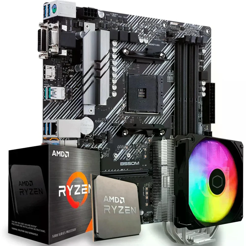 Kabum Kit Upgrade Amd Ryzen 5 5500 Placa Me