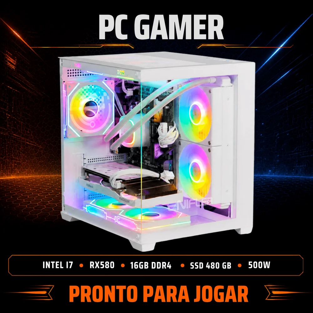 Pc Gamer Intel I7, RX 580, 16 GB, SSD 480gb, 500W - KYSXEKOY-E - view 2