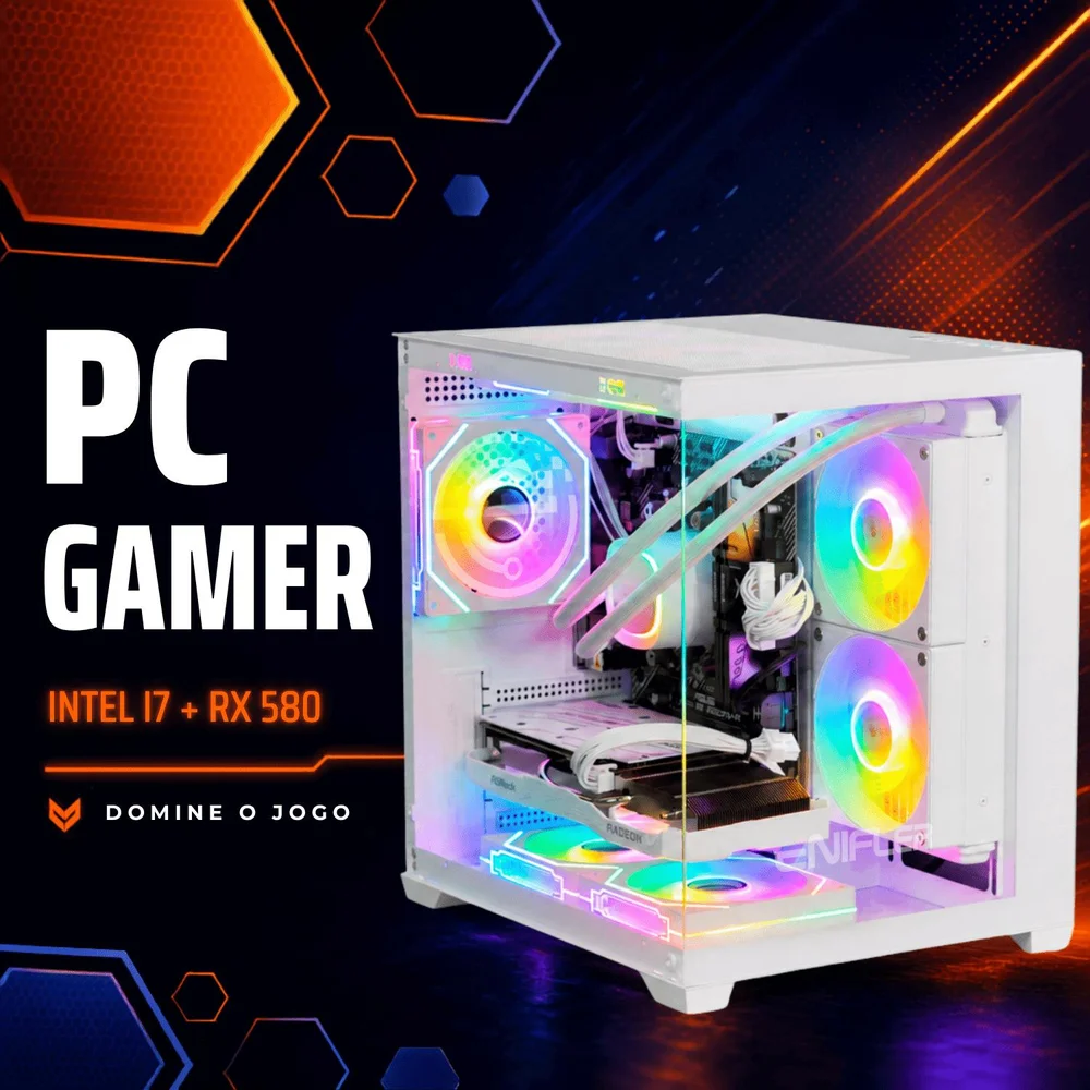 Pc Gamer Intel I7, RX 580, 16 GB, SSD 480gb, 500W - KYSXEKOY-E - view 3
