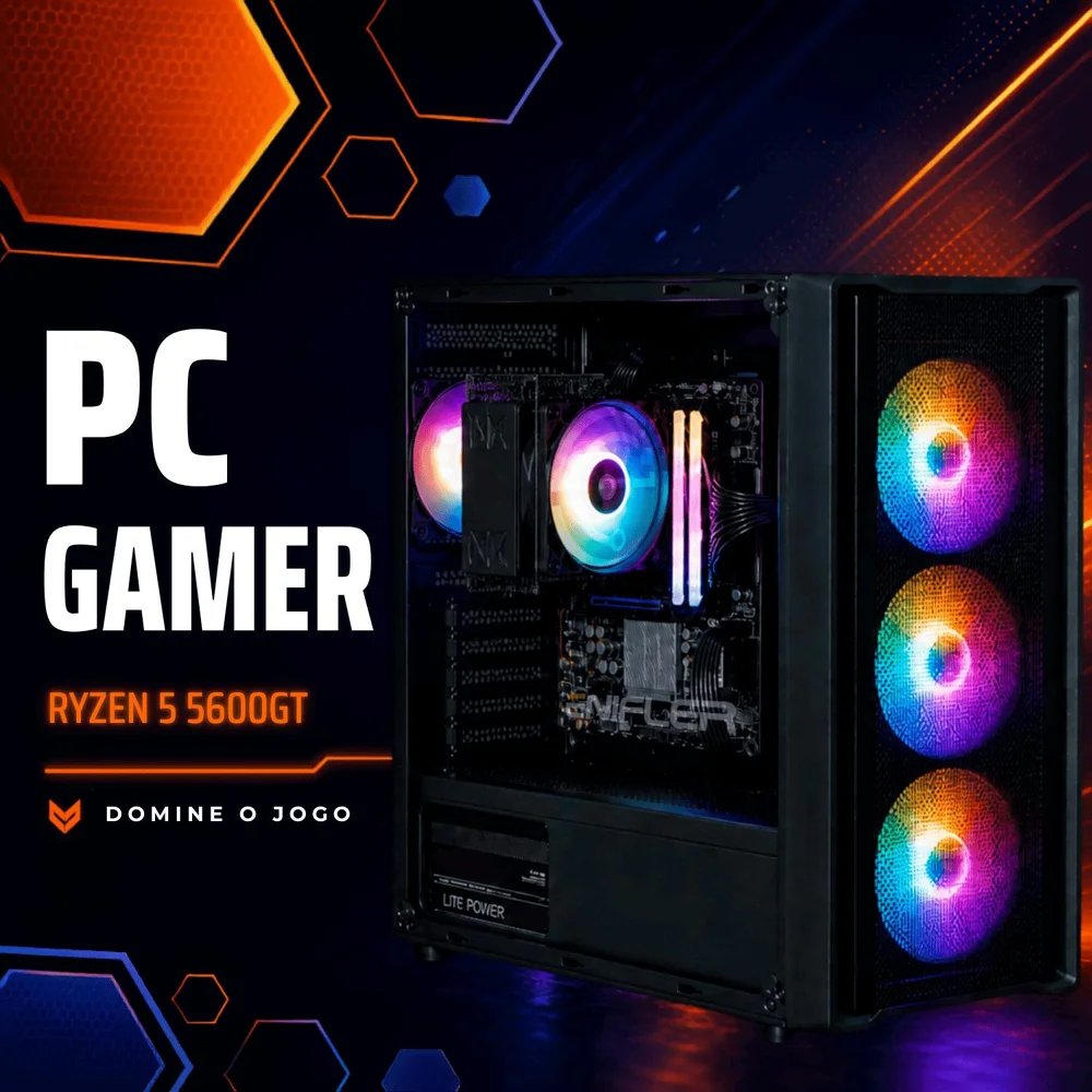 PC Gamer Ryzen 5 5600GT, 16GB DDR4, SSD 480GB, 500W - QJCU2MC0-E - view 3