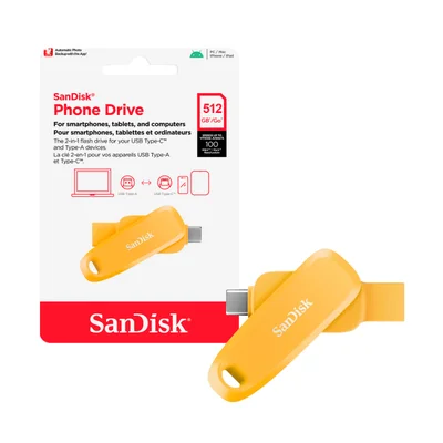Pen Drive 512gb Usb 3.2 Otg Ultra D Go Tip C Amar 100mbs Le Sdddc6-512g-g46yd Sandisk