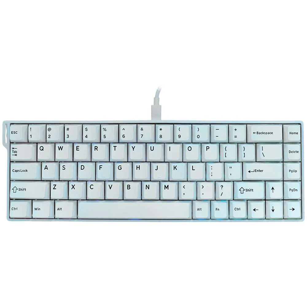 Imagem 3 de 4 do produto Teclado Gamer Ajazz Ak680 V2 Mini Usb RGB Layout Inglês Anti-ghosting Switch Mecânico Branco