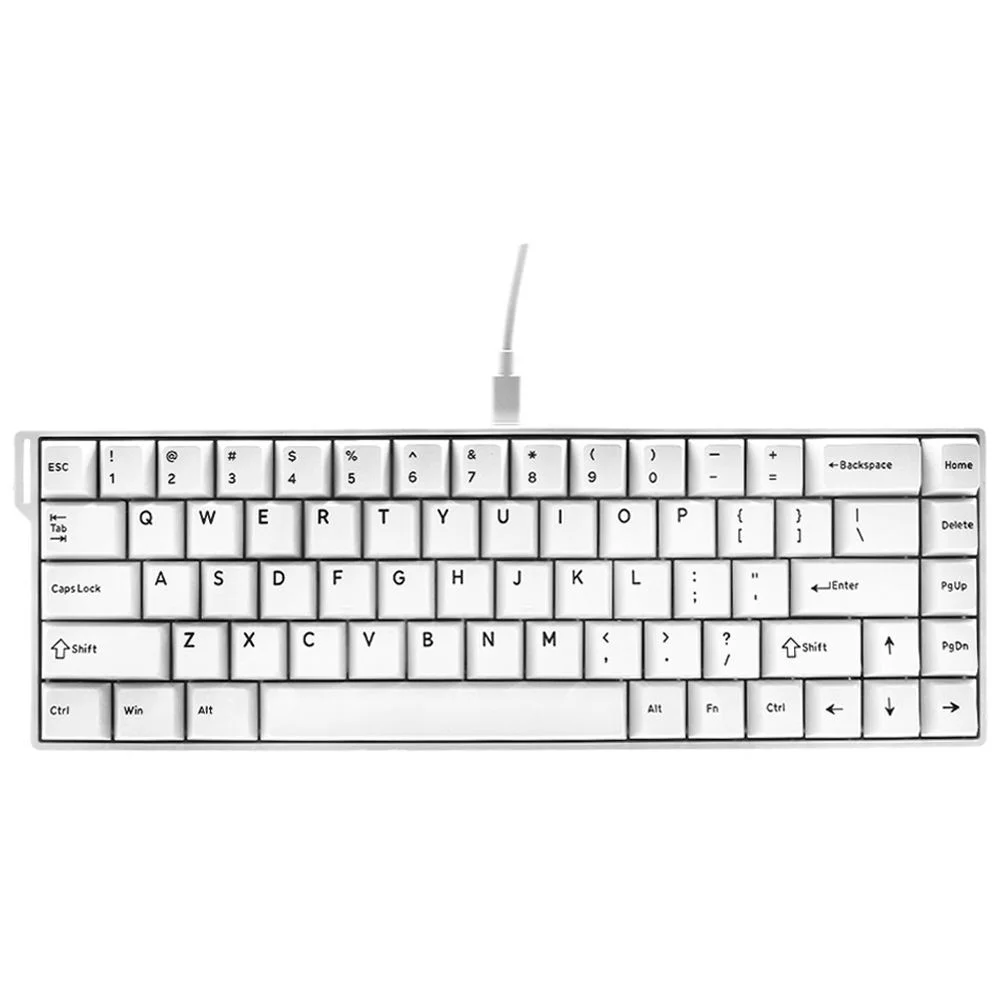 Imagem 4 de 4 do produto Teclado Gamer Ajazz Ak680 V2 Mini Usb RGB Layout Inglês Anti-ghosting Switch Mecânico Branco