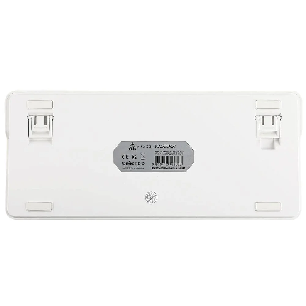 Imagem 3 de 4 do produto Teclado Gamer Mecânico Ajazz Ak820 Usb RGB Sea Salt Switch Inglês Branco Roxo Anti-ghosting Hot-swap