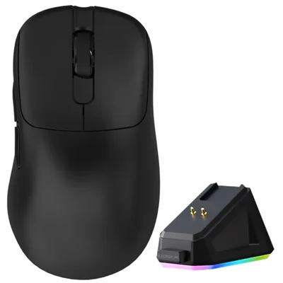 Mouse Gamer Ajazz Aj179p Nacodexx Wireless Preto 985850 Sem Fio Bluetooth 2.4ghz Ergonômico RGB Alta Precisão