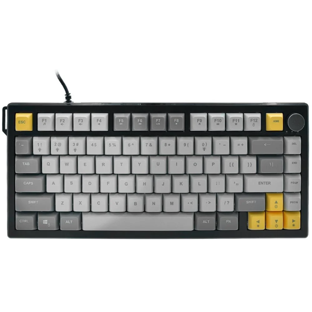 Imagem 4 de 4 do produto Teclado Gamer Ajazz Af82 Usb RGB Inglês Switch Mecânico Hot-swap Anti-ghosting Preto Cinza