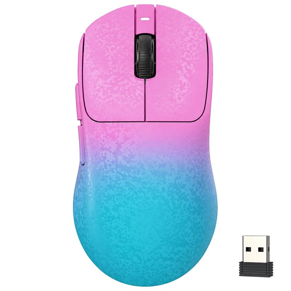Imagem 2 de 4 do produto Mouse Gamer Ajazz Aj199 Nacodexx Wireless Rosa Azul 989315 Sem Fio Ergonômico RGB Alta Precisão Sensor Óptico Usb