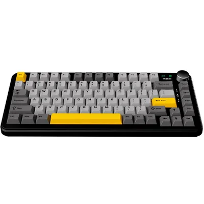 Teclado Gamer Ajazz Af82 Wireless Bluetooth Usb Tri-mode RGB Hot-swap Switch Mecânico Layout Inglês Preto Cinza