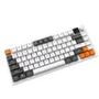 Teclado Gamer Ajazz Af82 Nacodexx Wireless Bluetooth RGB Inglês Cinza Branco Hot-swap Mecânico