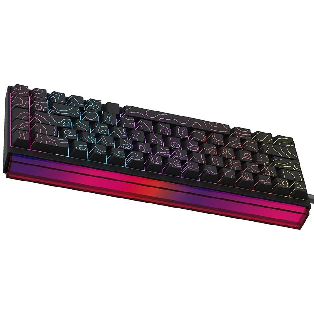 Imagem 3 de 3 do produto Teclado Gamer Mecânico Ajazz Nk68 Nacodex Mini Usb Switch Red Inglês LED Preto 987007