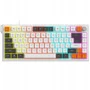 Teclado Gamer Ajazz Af82 Usb RGB Inglês Layout Compacto Switch Mecânico Hot-swap Cinza Branco