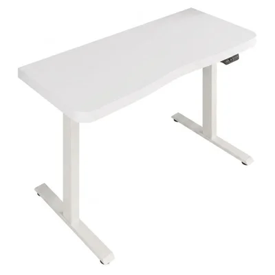 Mesa Escritório Tampo Tamburato Premium Moderno Sem Gavetas 135cm Branco Artany