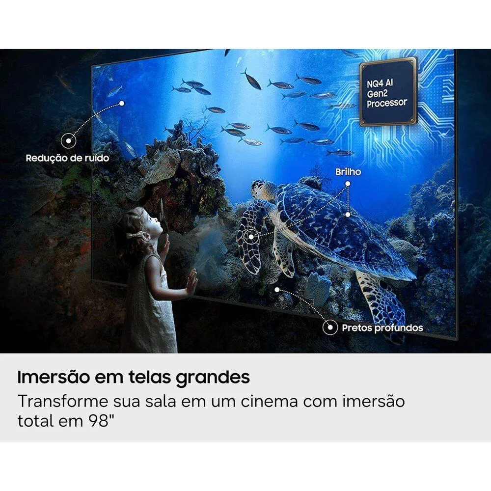 Imagem 3 de 5 do produto Smart Tv Samsung Un98u9500hgxzd 98 Crystal Uhd 4k Tizen Preto Bivolt