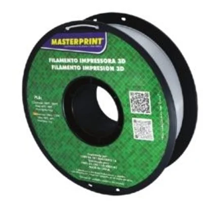 Filamento 3d - Pla Cinza - Rolo 1kg (1.75mm) Der 5 - Masterprint
