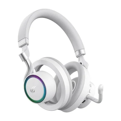 Headset Gamer Havit Fuxi-h8 Tri-mode, Wireless, Bluetooth, RGB, Drivers De 32mm, Branco