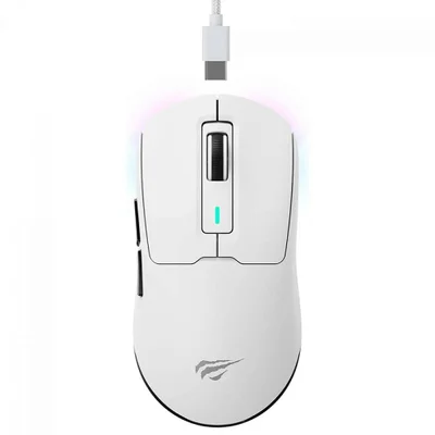 Mouse Gamer Havit Ms969wb, Wireless/bluetooth, RGB, 16000 Dpi, 6 Botões, Branco
