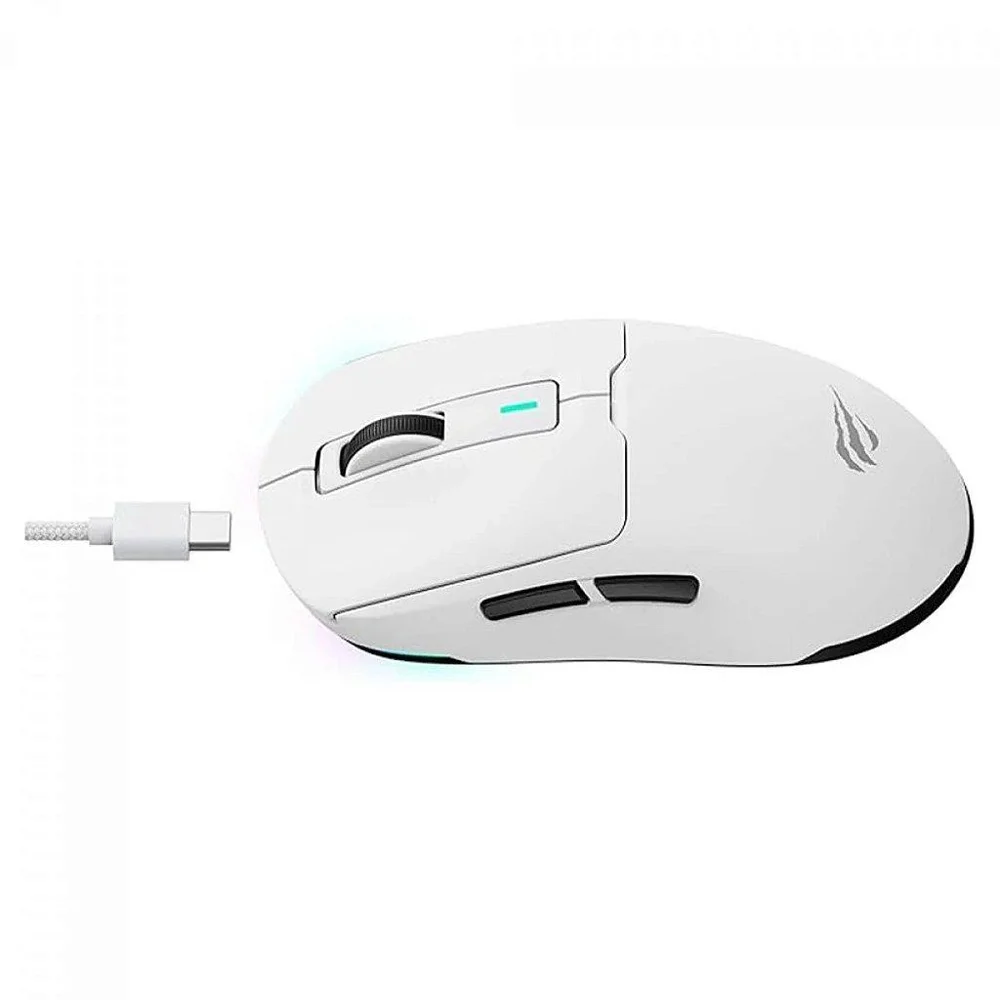 Imagem 2 de 4 do produto Mouse Gamer Havit Ms969wb, Wireless/bluetooth, RGB, 16000 Dpi, 6 Botões, Branco