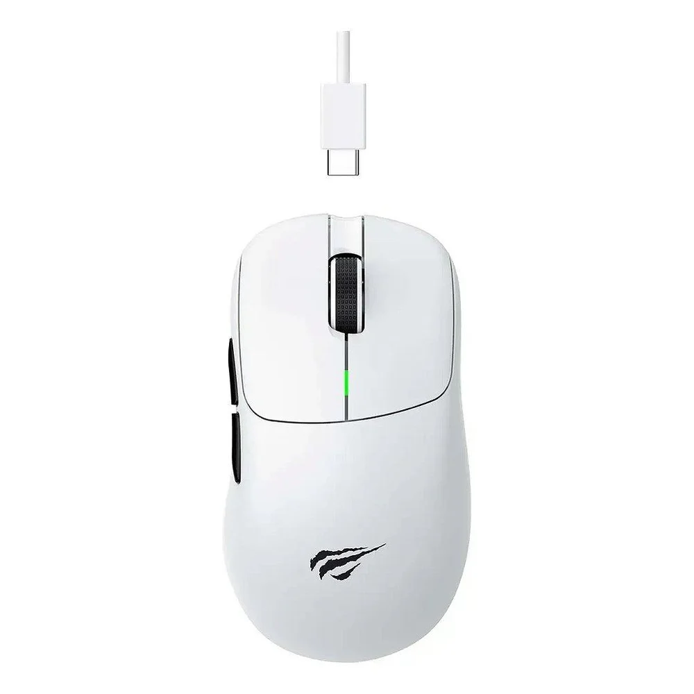 Imagem 3 de 4 do produto Mouse Gamer Havit Ms955wb, RGB, 22000dpi, 6 Botões, Tri-mode, Branco