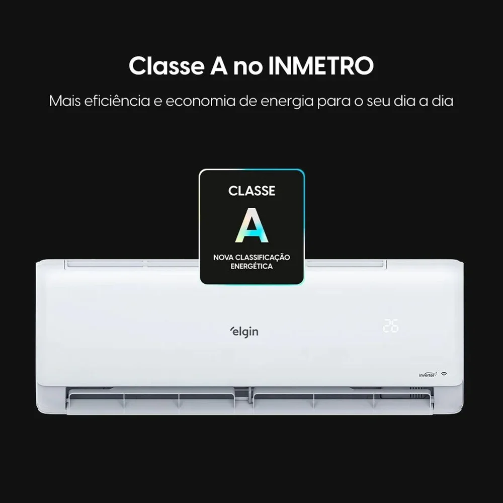 Imagem 3 de 5 do produto Ar Condicionado 12000 Btus Split Hi Wall Inverter Elgin Frio Eco Iii Hjfc12c2wecwe 220v