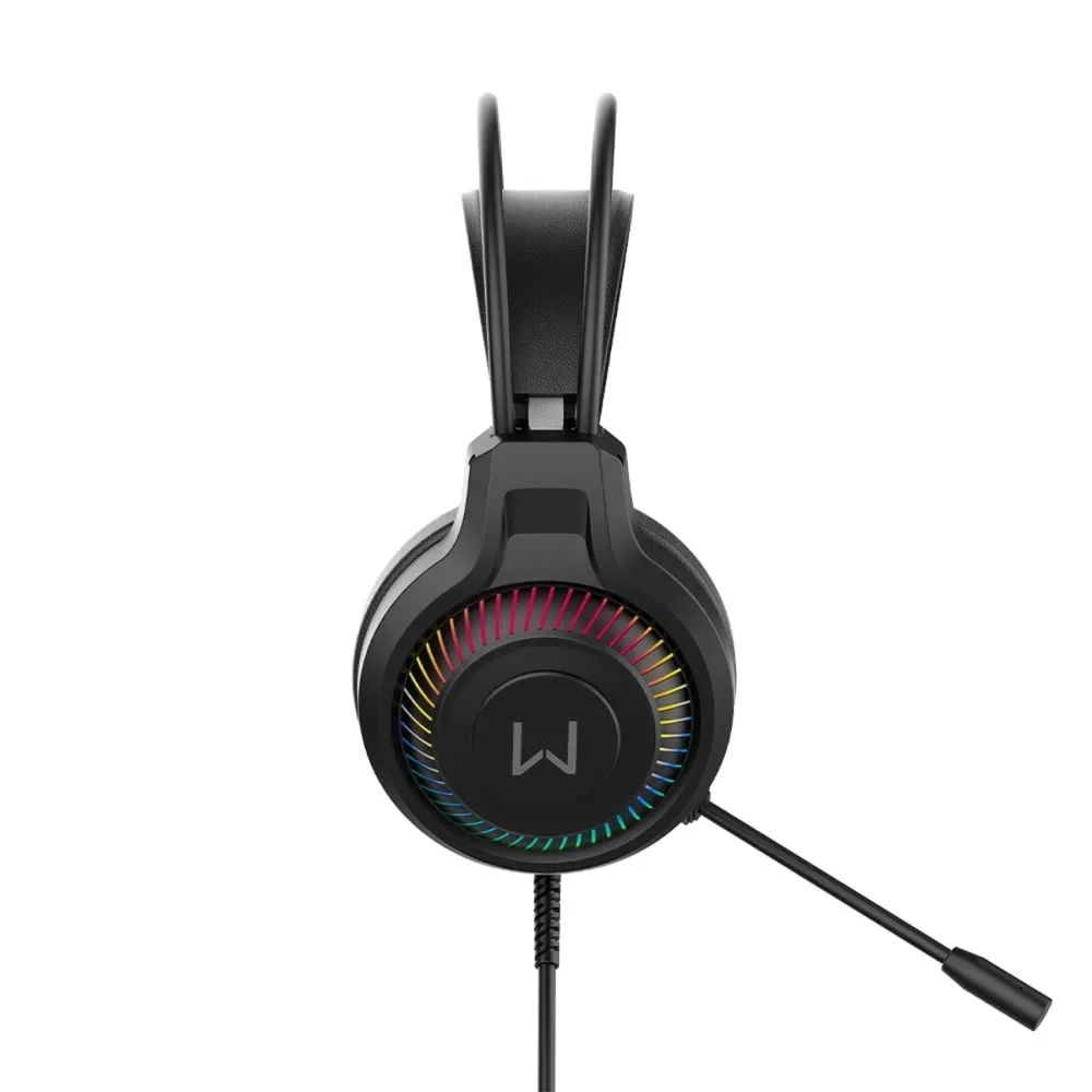 Imagem 3 de 5 do produto Fone Headset Gamer RGB Mizar Preto Warrior P2 E Usb 3,5mm
