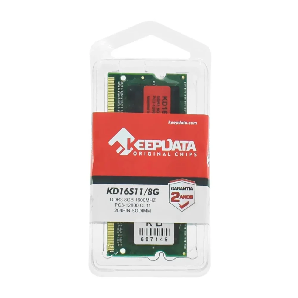 Imagem 3 de 5 do produto Memoria Ram Para Notebook Keepdata 8GB Ddr3 1600mhz Cl11 Kd16s11 8g