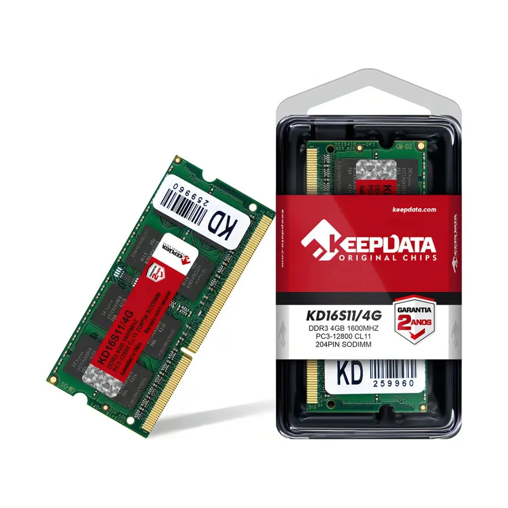 Imagem 4 de 5 do produto Memoria Ram Para Notebook Keepdata 8GB Ddr3 1600mhz Cl11 Kd16s11 8g