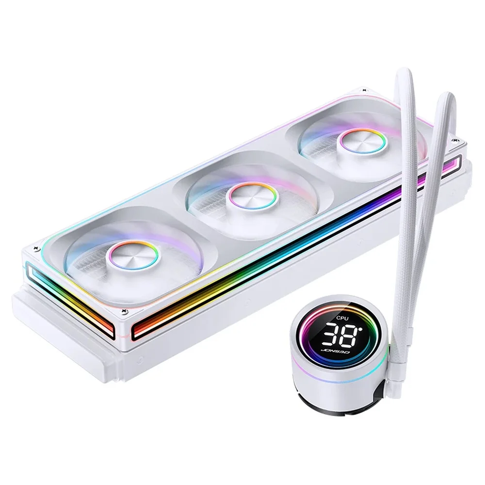 Imagem 2 de 5 do produto Watercooler Jonsbo Th-360 Display Digital ARGB 360mm Branco