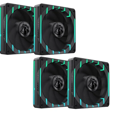 Kit 4 Fan ARGB Gamemax Tornado T12 Bk
