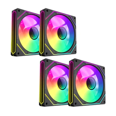 Kit 4 Fan ARGB Gamemax Nevihta Fn12a-s8i-bk
