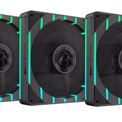 Kit 3 Fan ARGB Gamemax Tornado T12 Rbk Reverso