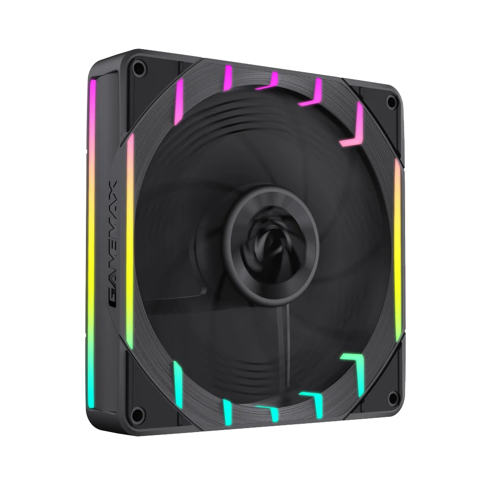Imagem 4 de 5 do produto Kit 3 Fan ARGB Gamemax Tornado T12 Rbk Reverso