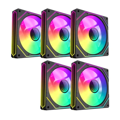 Kit 5 Fan ARGB Gamemax Nevihta Fn12a-s8i-bk