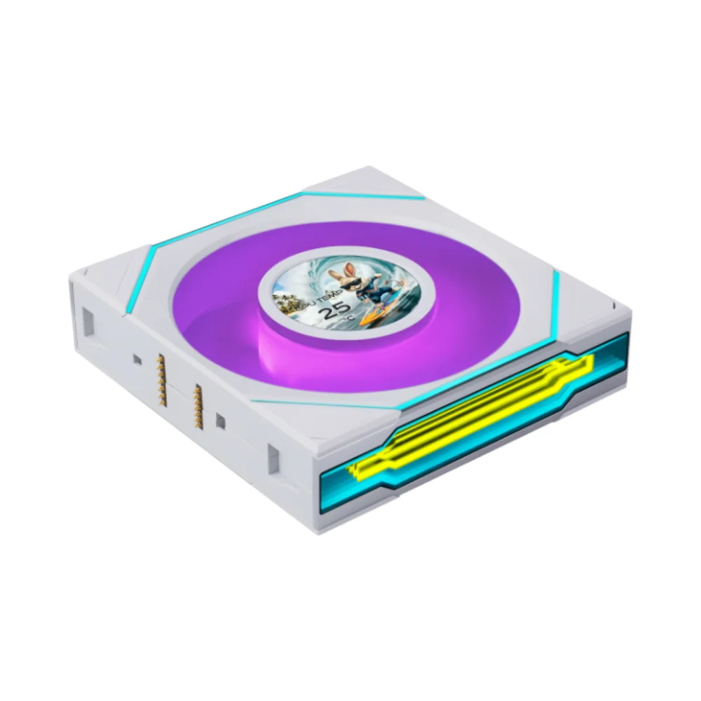 Imagem 2 de 5 do produto Kit 3 Fans 120mm Lian Li Uni Fan Sl-inf Lcd Flex 120, ARGB, White - 12slind1f3w