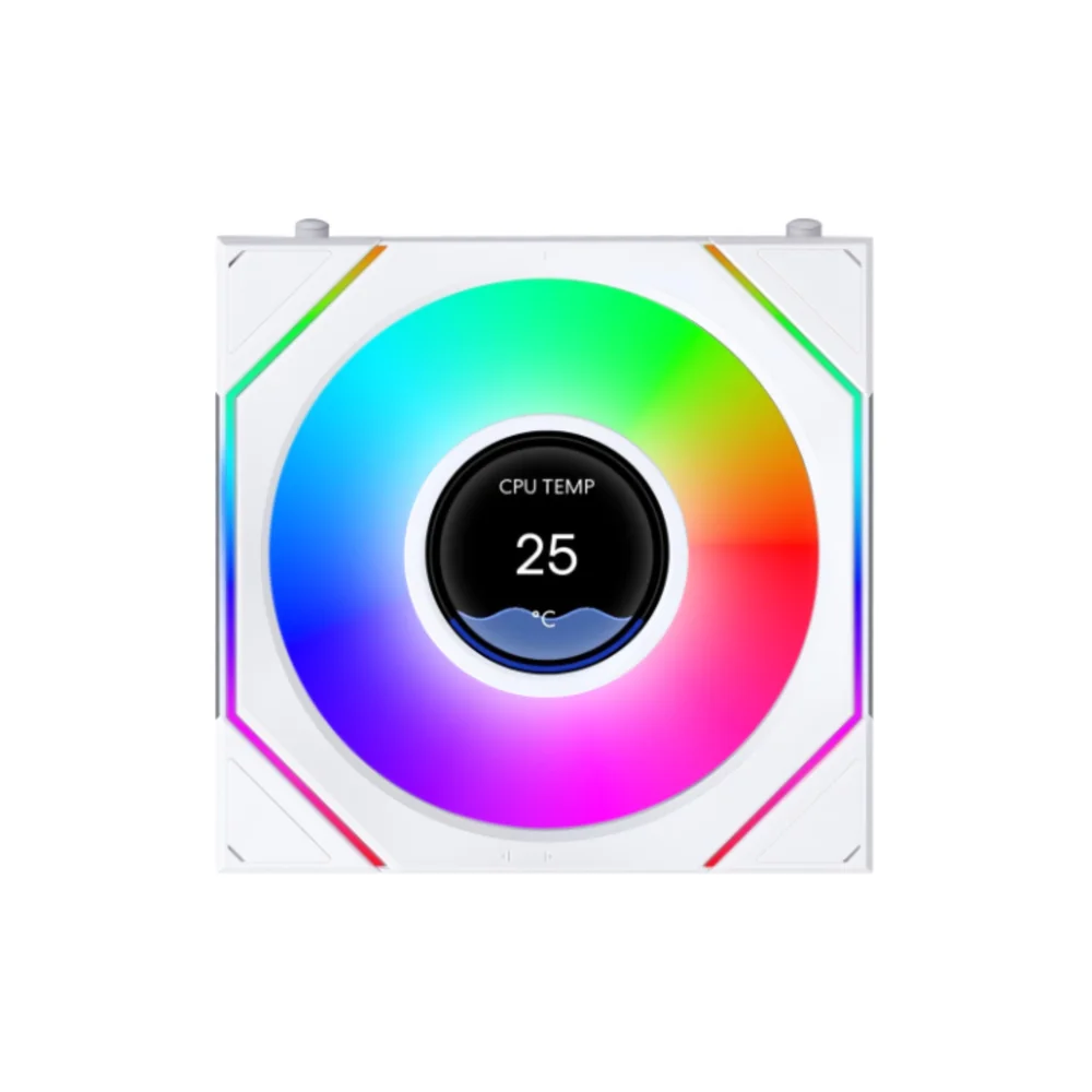 Imagem 4 de 5 do produto Kit 3 Fans 120mm Lian Li Uni Fan Sl-inf Lcd Flex 120, ARGB, White - 12slind1f3w