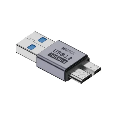 Adaptador Usb 3.2 Para Micro Usb | Usb Macho Para Micro-b Macho 10gbps Hrebos Ad-234 – Alta Velocidade De Transferência