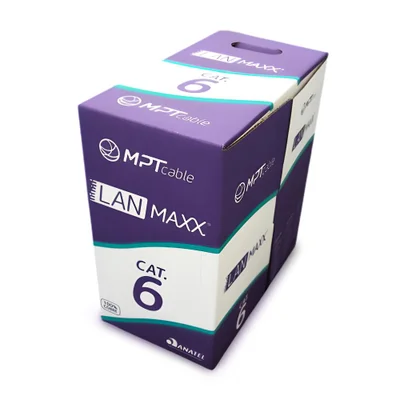 Cabo Lan Mpt Cat6 U/utp 23awgx4p 305 Metros Cmx Cinza 53040548