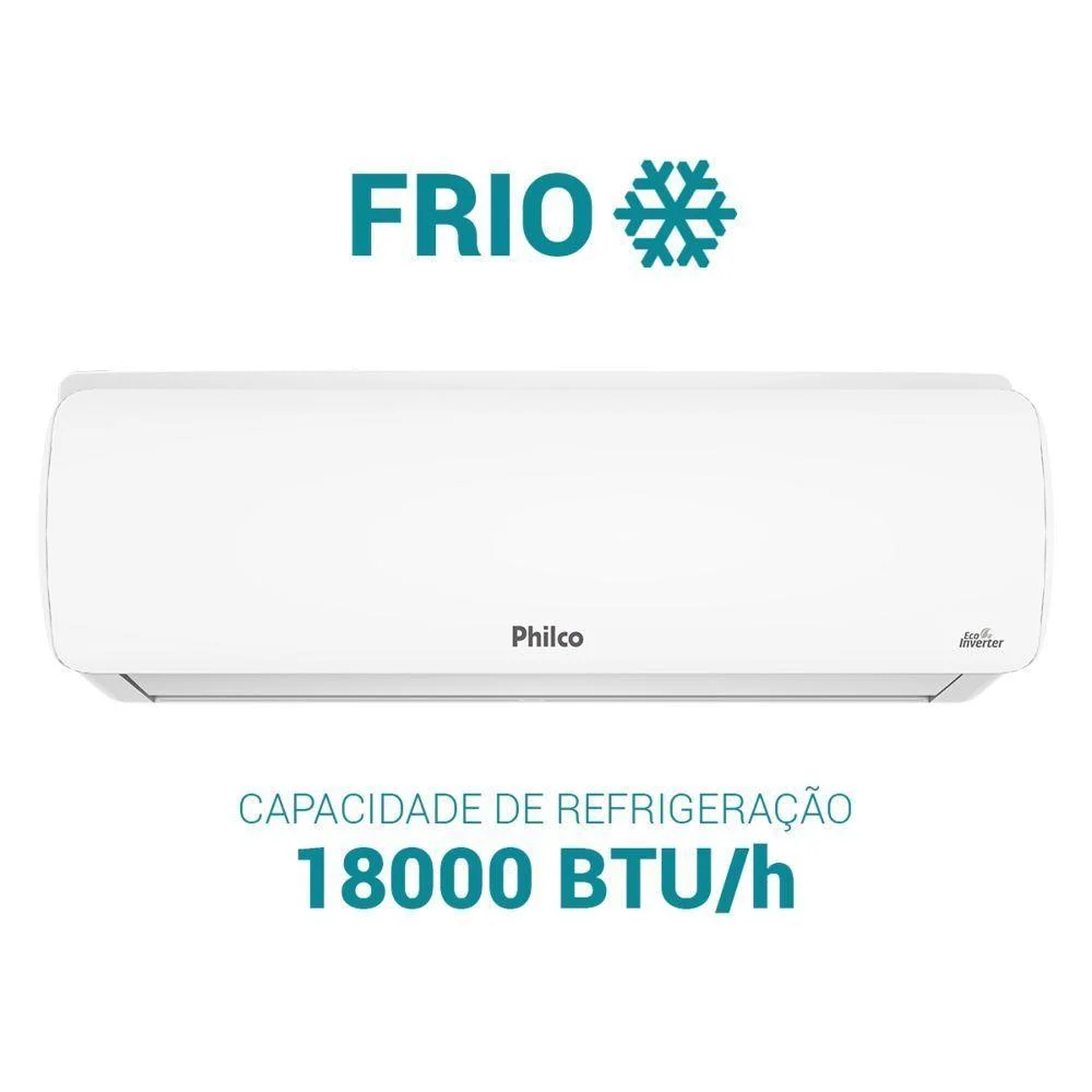 Imagem 3 de 5 do produto Ar Condicionado Split Inverter Philco Com Wifi 18000 Btus Frio 220v Pac18ftw