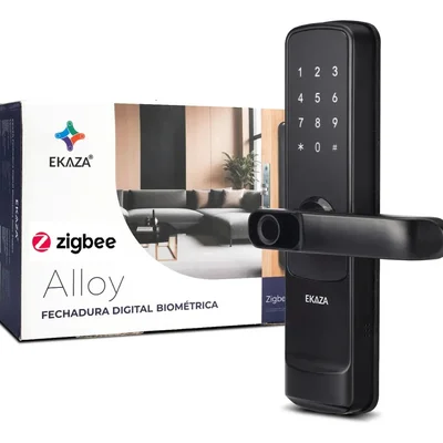 Fechadura Inteligente Digital Zigbee Embutir Biometria Senha Tag App Chave Ekaza Ekhd-t429z