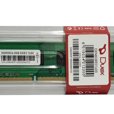 Memória Desktop Ddr3 08GB/1600 Mhz Duex, 1.5v, Dxn8GBr31600, Gar: T9m