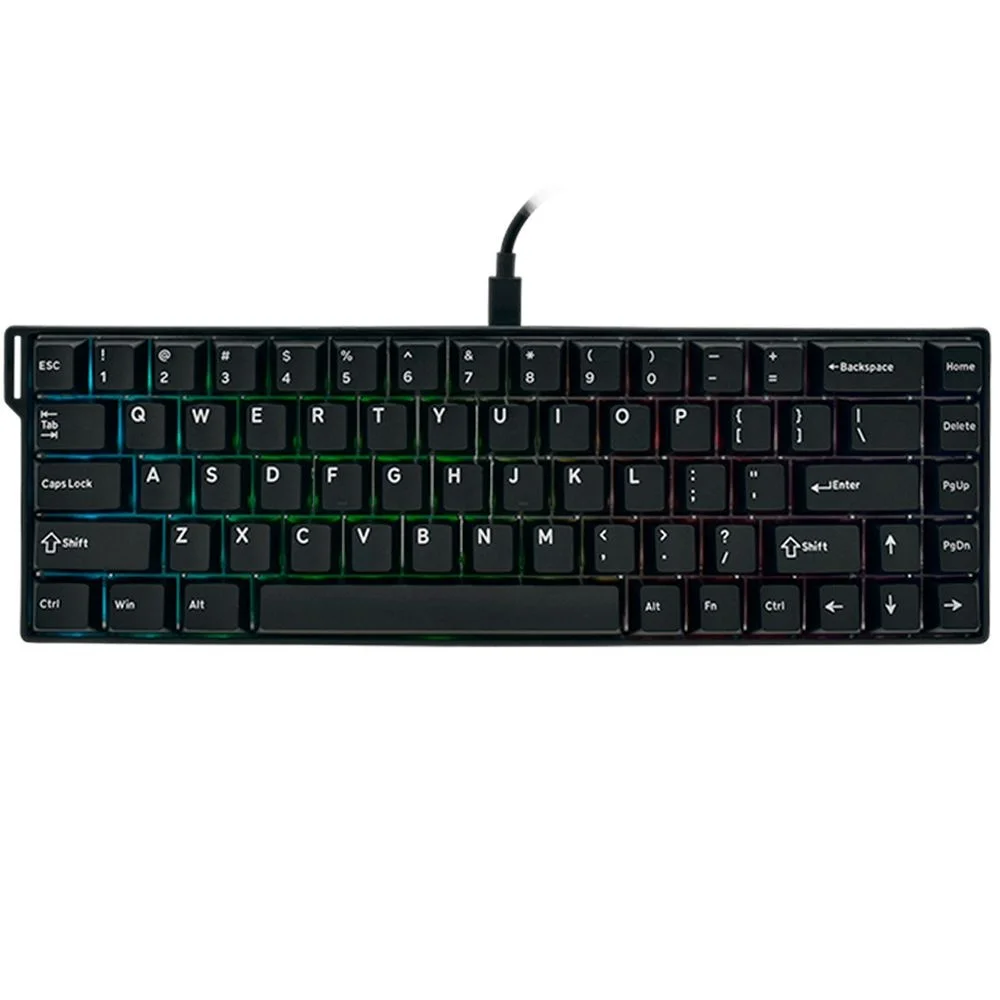 Teclado Gamer Ajazz Ak680 V2 Abs Nacodexx Mini Arctic Isle Usb RGB Inglês Preto 988387 Compacto Hot-swap Mecânico Teclado Gamer Ajazz Ak680 V2 Abs Nacodexx Mini Arctic Isle Usb RGB Inglês Preto 988387 Compacto Hot-swap Mecânico