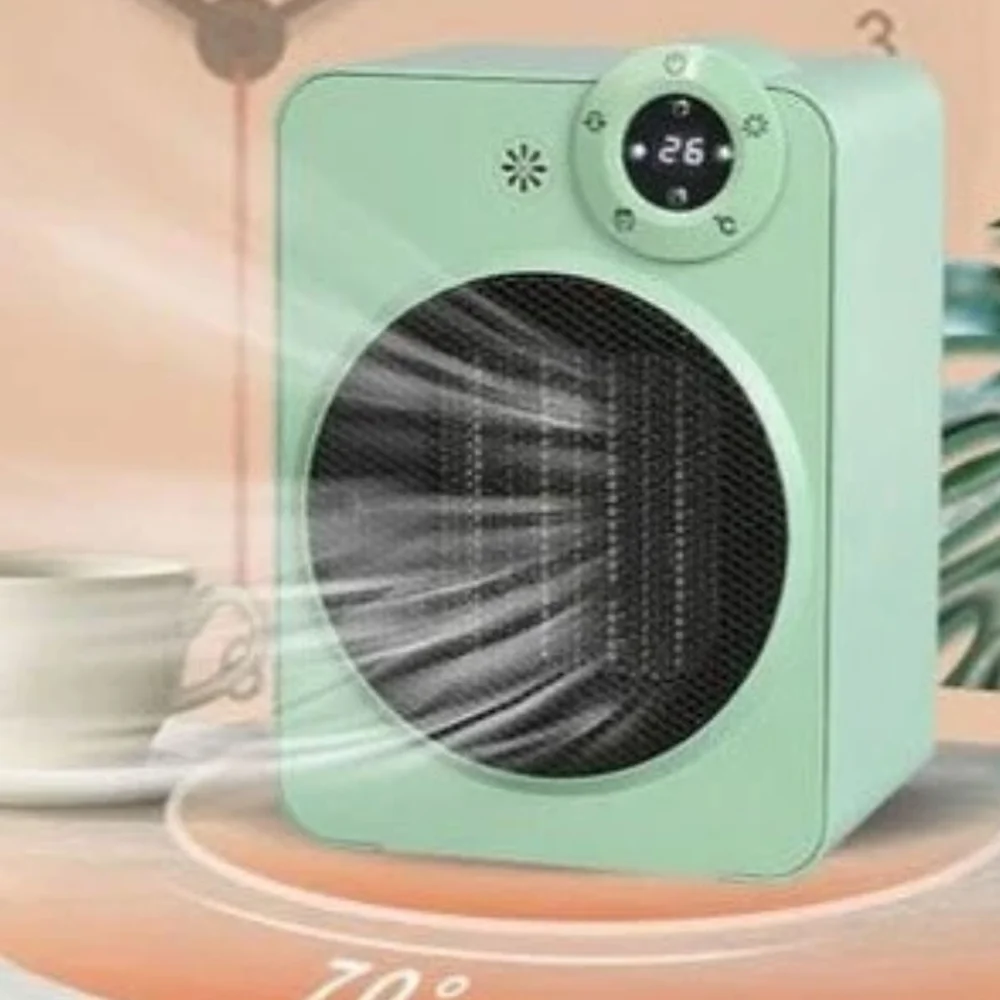 Imagem 4 de 5 do produto Aquecedor Eletrico Portatil Display Digital Controle Angulo 70 Graus Temperatura Ajustavel Potente Casa Trabalho