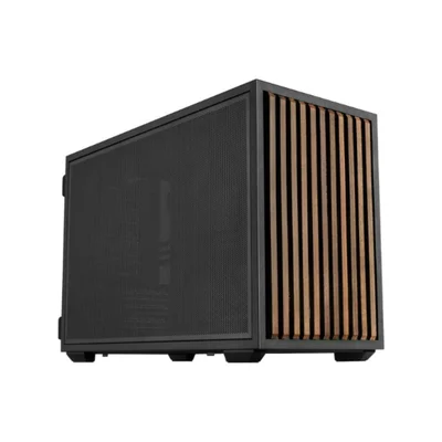 Gabinete Lian Li D4-matx Wood, Ssf, 2 Fans, Black - B4x-wd