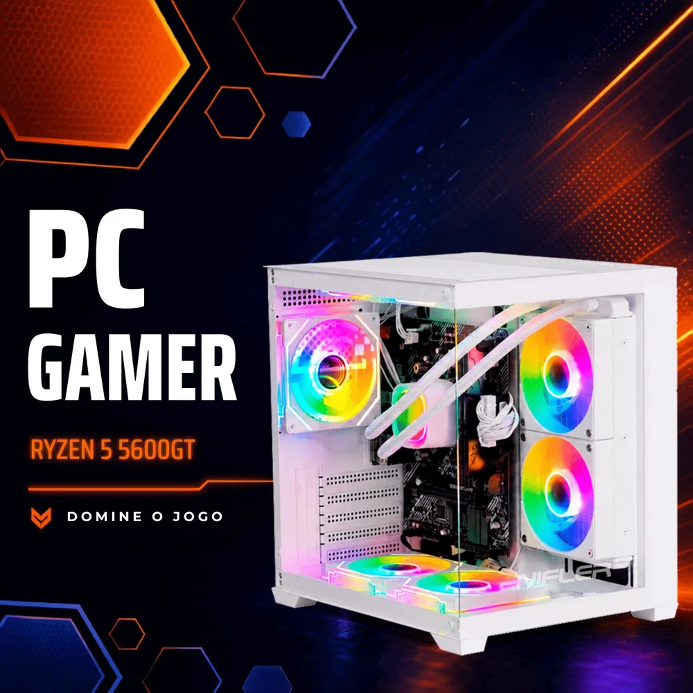 PC Gamer Completo Ryzen 5 5600GT, 8GB DDR4, SSD 240GB, 500W - S1Y33CHM-E - view 3