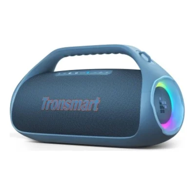 Caixa De Som Bluetooth Tronsmart Bang 2, 90w Rms, 2.1 Canais, 26h De Bateria, Ipx6, LED RGB, Bluetooth 5.3, Alca Removivel, Azul